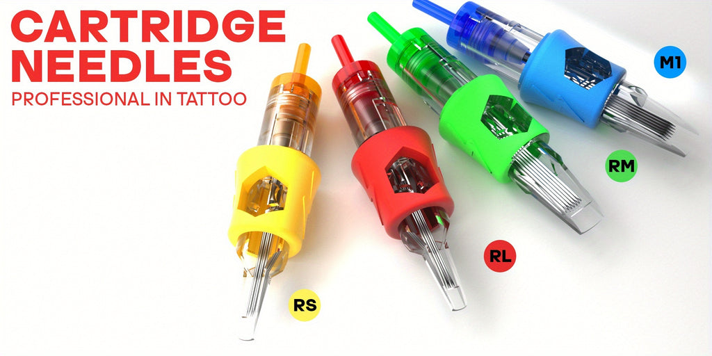 Regalo de Navidad Poseidón 50 agujas de cartucho de tatuaje, surtido de tamaños mixtos, Round Liner Shader Magnum Curved/Round Mag #12 Standard 3RL 5RL 7RL 9RL 5RS 7RS 9RS 7RM 9RM 9M1 Membrana desechable para pluma de tatuaje, regalos acogedores de invier