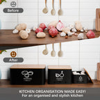 3 Piezas Caja de Almacenamiento de Verduras, Tarro para Patatas, Cebollas y Ajos, Crisper de Metal para Verduras, Organizador de Alimentos para Cocina y Despensa
