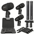 Kit de micrófonos dinámicos con cable Depusheng de 5/7 piezas para batería, voz y otros instrumentos con clip roscado para escenario, 4 de julio/Día de la Independencia