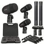 Kit de micrófonos dinámicos con cable Depusheng de 5/7 piezas para batería, voz y otros instrumentos con clip roscado para escenario, 4 de julio/Día de la Independencia