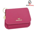 Royal Bagger Cartera Corta de Cuero Auténtico de Vaca para Mujer, Monedero con Bloqueo RFID, Múltiples Ranuras para Tarjetas y Llavero 2443