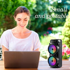 Altavoz Potente de 8000W, Caja de Karaoke Portátil con Luces RGB, Soporta Emparejamiento Estéreo TWS y Micrófono, Compatible con Tarjeta TF/USB MIC FM, Ideal para Fiestas, Exteriores, Camping, Pascua y Año Nuevo Chino
