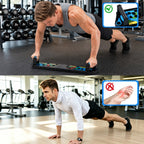 Tabla de flexiones multifuncional plegable，Entrenador de flexiones multifuncional plegable y portátil con asas antideslizantes y 2 bandas de resistencia. Diseño antideslizante, desmontable y fácil de guardar.barra de empuje para gimnasio en casa, manija d