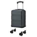 KONO Maleta Rígida de 15 Pulgadas ABS+PC con Ruedas Giratorias Extraíbles, Maleta de Mano Ligera