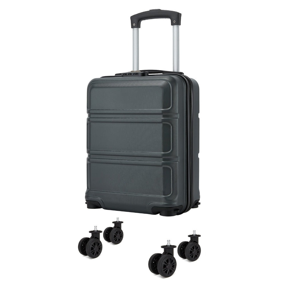 KONO Maleta Rígida de 15 Pulgadas ABS+PC con Ruedas Giratorias Extraíbles, Maleta de Mano Ligera