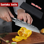 Juego de cuchillos de cocina 1/3 piezas, cuchillos de cocina forjados a mano, cuchillo Santoku de 20 cm, cuchillo para rebanar de 12.5 cm, cuchillo para pelar de 9.5 cm, adecuado para cocina casera, hoteles, restaurantes, regalos de cocina para vacaciones