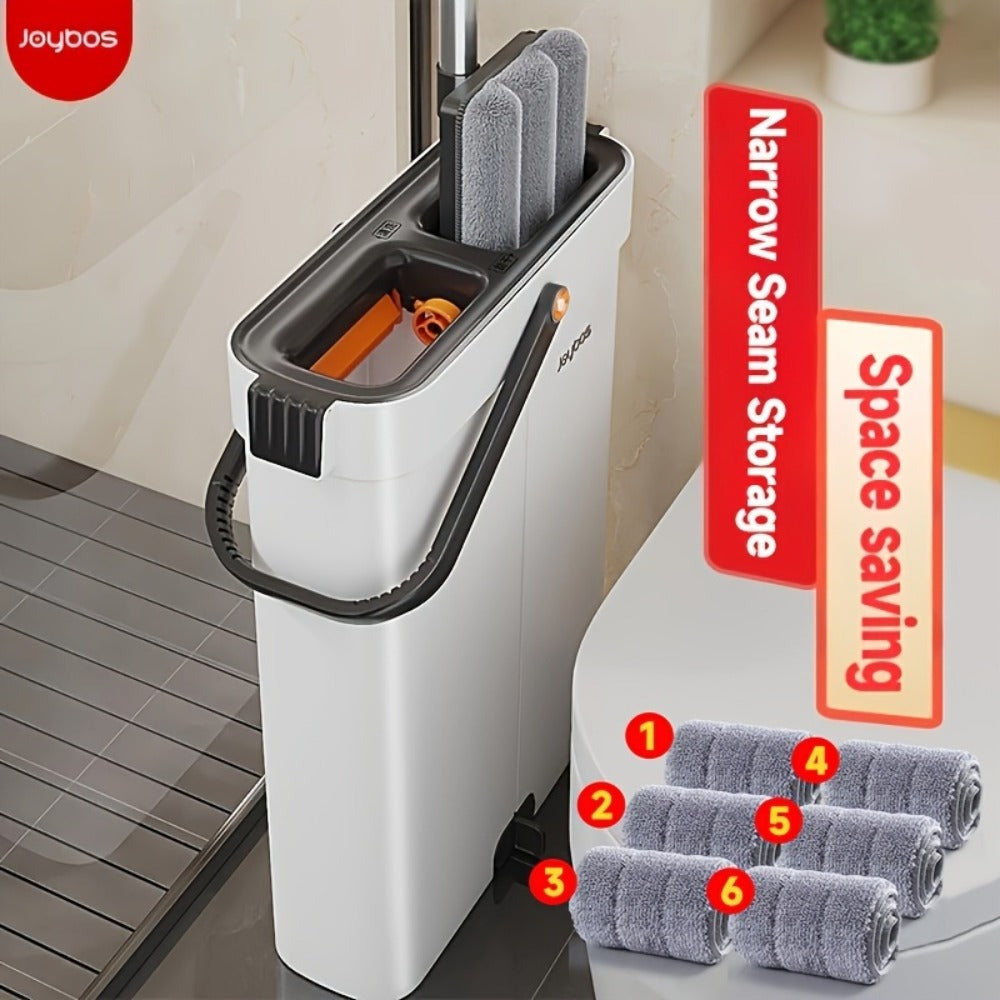 1 Juego, Set de Fregona y Cubo con 6 Paños, Herramienta de Limpieza para el Hogar, Adecuado para Sala de Estar, Dormitorio, Cocina, Baño, Inodoro, Set de Limpieza de Fregona y Cubo Comercial, ¡Aprovecha para la Limpieza de Navidad! ¡Regalos de Navidad, Re