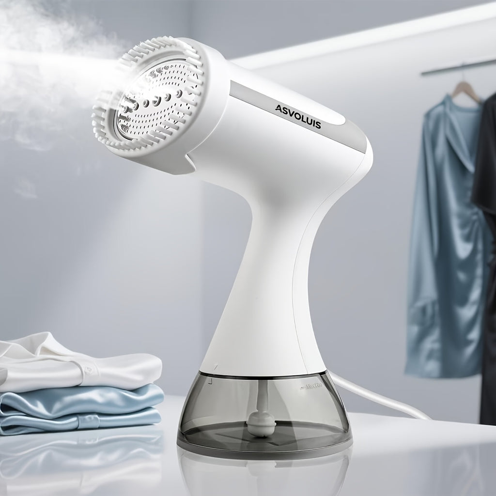 Plancha de vapor portátil, ideal para el hogar y viajes, con un potente motor de vapor para eliminar arrugas de la ropa, equipada con una placa, un tanque de agua grande de 300 ml y producción de vapor rápida en 20 segundos
