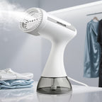 Plancha de vapor portátil, ideal para el hogar y viajes, con un potente motor de vapor para eliminar arrugas de la ropa, equipada con una placa, un tanque de agua grande de 300 ml y producción de vapor rápida en 20 segundos