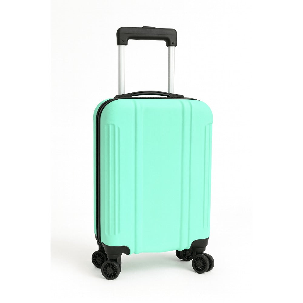 Maleta Avión Equipaje de Mano Viaje Cabina Trolley ABS Rígida 4 Ruedas Maleta de cabina rigida con asa telescopica 55x35x20CM