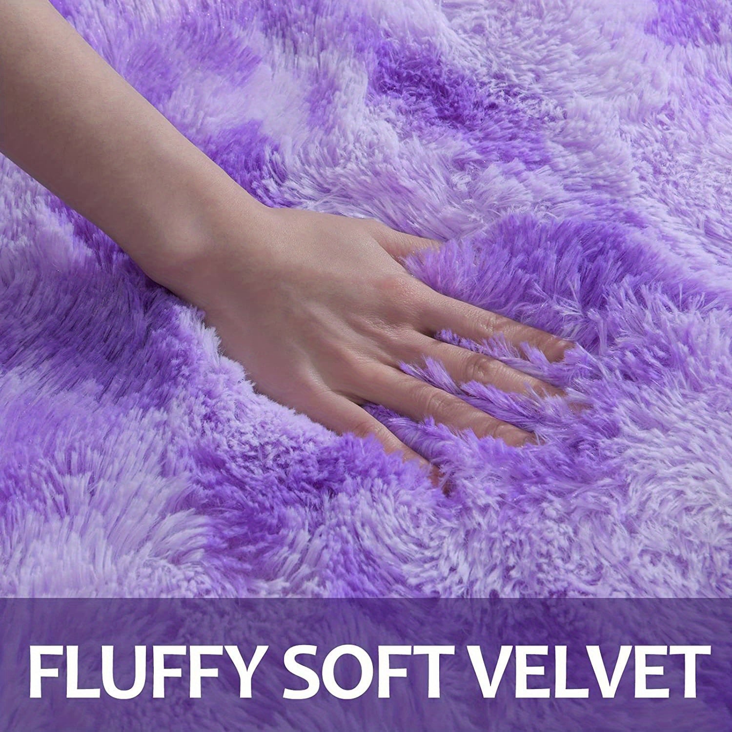 1 alfombra suave de felpa, alfombra de felpa antideslizante, alfombra suave de felpa para mesita de noche, alfombra tie-dye para sala de estar, decoración del hogar, alfombra para dormir mascotas, alfombra para dormitorio y sala de estar, decoración de la