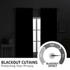 Cortinas Ystyle de Dos Piezas, Opacas, Aislamiento Térmico, Aislamiento Acústico, con Ojales, Modernas para Dormitorio y Sala de Estar