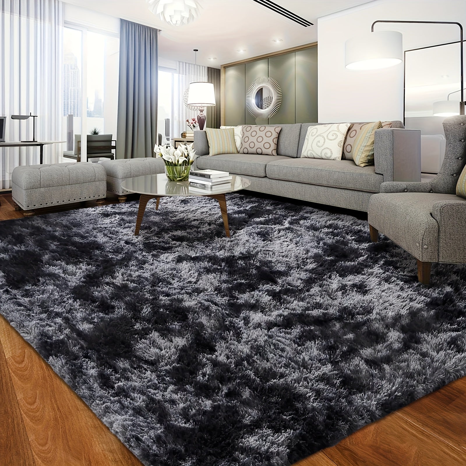 Alfombra para Sala, Alfombra Peluda para Dormitorio, Decoración del Hogar Alfombra Grande, Alfombra Súper Esponjosa y Aterciopelada para Dormitorio, Alfombra Aterciopelada para Decorar Sala de Juegos, Estudio, Alfombra Interior Súper Suave y Cálida, Regal