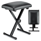 Juego de 1 taburete de hierro para piano electrónico, plegable, de altura ajustable, en forma de X, para una persona, silla para guitarra, taburete plegable de altura ajustable en forma de X para piano