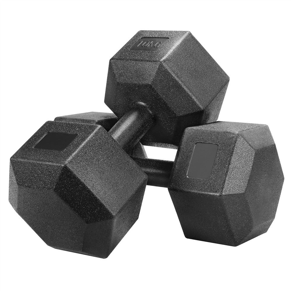 Juego de 2 Mancuernas Costoffs, Mancuernas de Hierro Fundido Hexagonales para Aeróbica, Gimnasia y Entrenamiento de Fitness