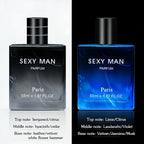 Set de Perfumes de 3 Opciones (Paquete de 2) (2 X 55 ml/1.8 oz) | Botellas con Degradado Negro/Azul | Aroma a Bergamota y Cuero | Perfecto para Inauguración de Casa y Uso Personal