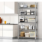 Estantería Multifuncional de 5 Capas | Estantería multifuncional de 5 pisos | adecuada para cocina, garaje, almacén o supermercado (1 o 2 unidades) | tamaño: 180x90x40 cm | convertible en mesa de trabajo | cubo de fibra de densidad media | muy adecuado pa