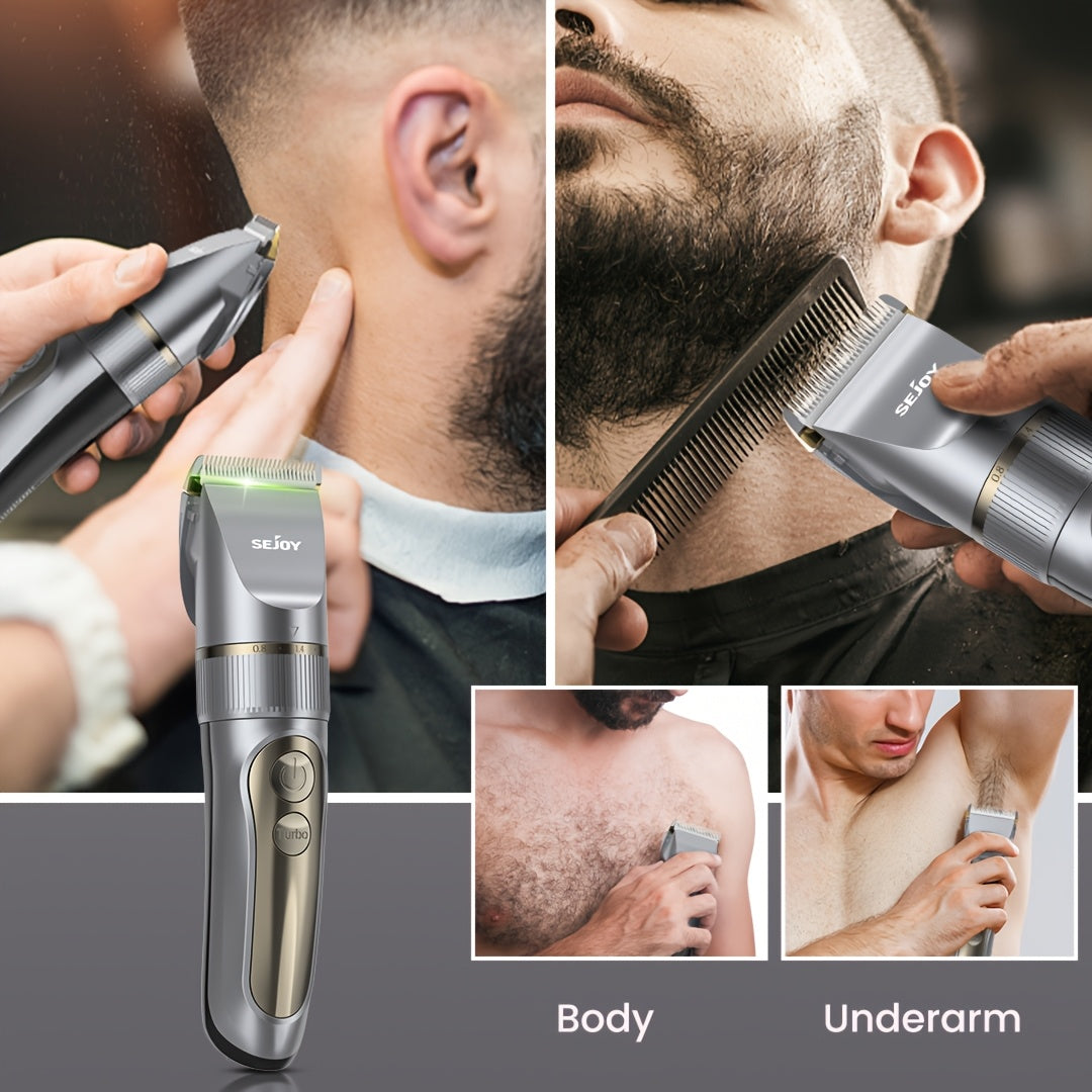 Cortapelos Profesional para Hombre, Máquina de Cortar Cabello para Barbero, Recortadora de Cabello Inalámbrica para Hombre, Kit de Aseo Inalámbrico para Corte de Cabello y Barba