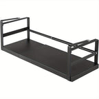 Estante de almacenamiento ajustable para colocar debajo del mueble, organizador de cocina expandible de 45 a 63 cm, estante colgante de metal para especias, frascos, cuencos, organizador que ahorra espacio para cocina, despensa o baño, estantes multiusos