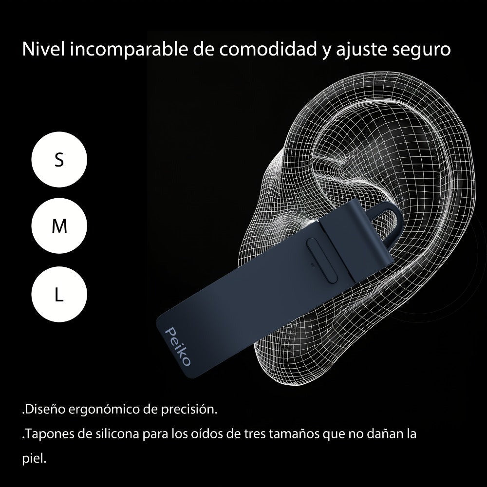 PEIKO WOLRD Auricular con Traductor de Idiomas: Soporte para 136 Idiomas, Traducción en Vivo y Voz Sin Conexión a Internet (11 Lenguas)