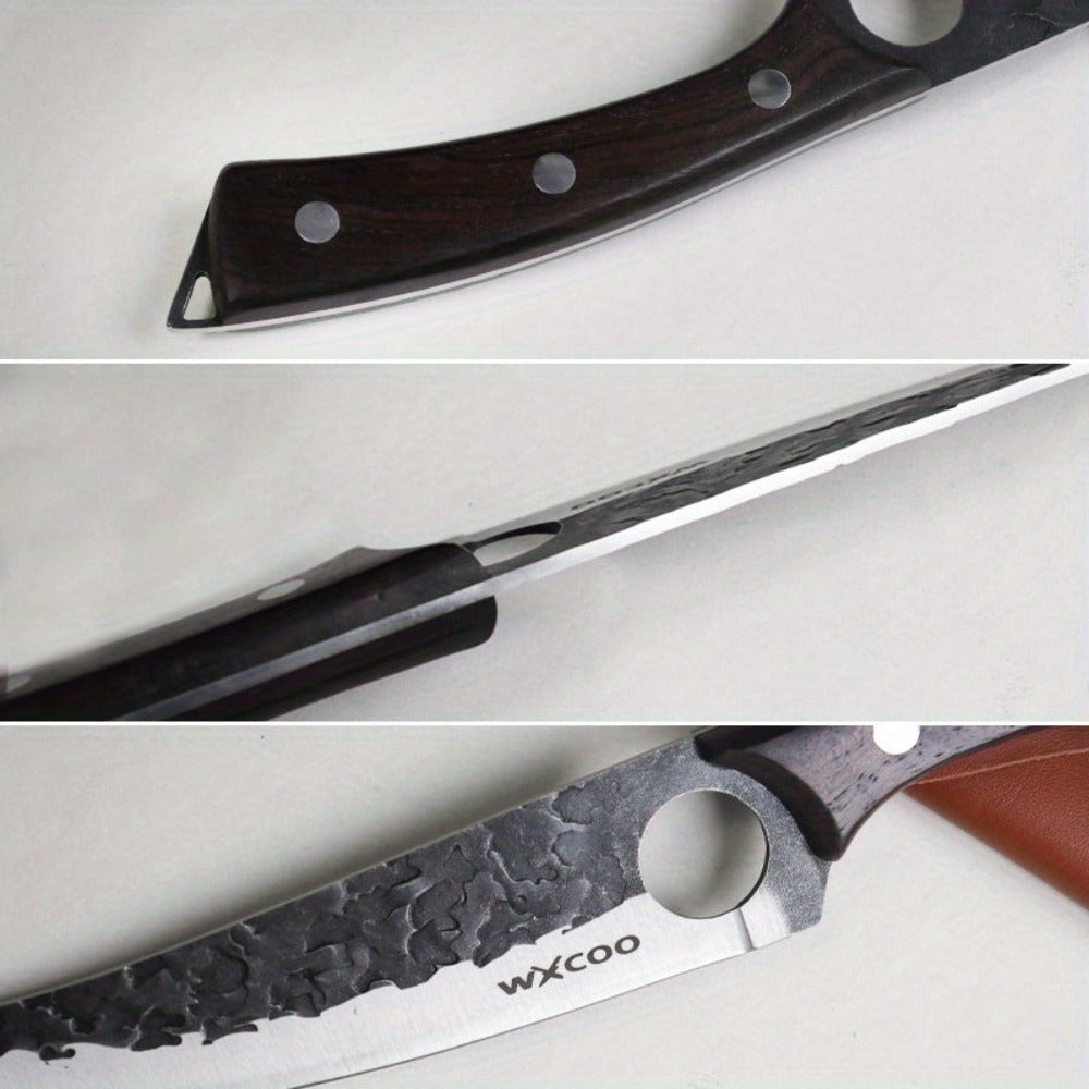 1 cuchillo de deshuesar de cocina con funda, cuchillo para frutas, cuchillo pelador, cuchillo para frutas, verduras, pescado y carne, cuchillo de carnicero, cuchillo de corte profesional, cuchillo de chef afilado, cuchillo para barbacoa, cuchillo multiuso