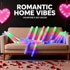 Paquete de 100 barras luminosas de 3 LED de 35.05 cm para decoración de fiestas y recuerdos de boda, barras artesanales duraderas multiusos a granel para manualidades, barras de luz LED con 3 modos intermitentes en la oscuridad, perfectas para reuniones n
