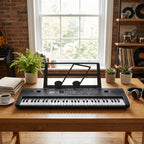 Piano electrónico de 61 teclas, piano ideal para principiantes, piano electrónico portátil, con 16 tonos, 8 efectos de sonido de percusión, 10 ritmos, 6 demostraciones, altavoces incorporados, sonido de alta calidad, es la mejor opción para entusiastas de