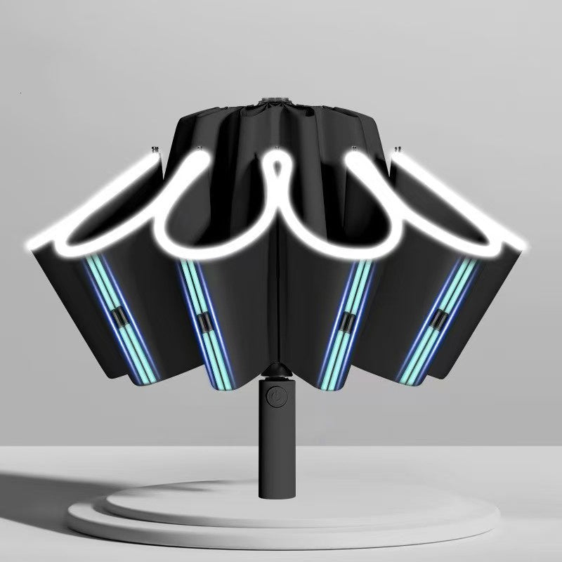 Paraguas Automático Doble de 10 Varillas Compacto para Viaje, Paraguas Resistente, Paraguas de Coche Reforzado y Ampliado, Paraguas de Protección para Viaje con Barra de Seguridad, Diseño Moderno en Múltiples Colores, Paraguas de Alta Gama Adecuado para H