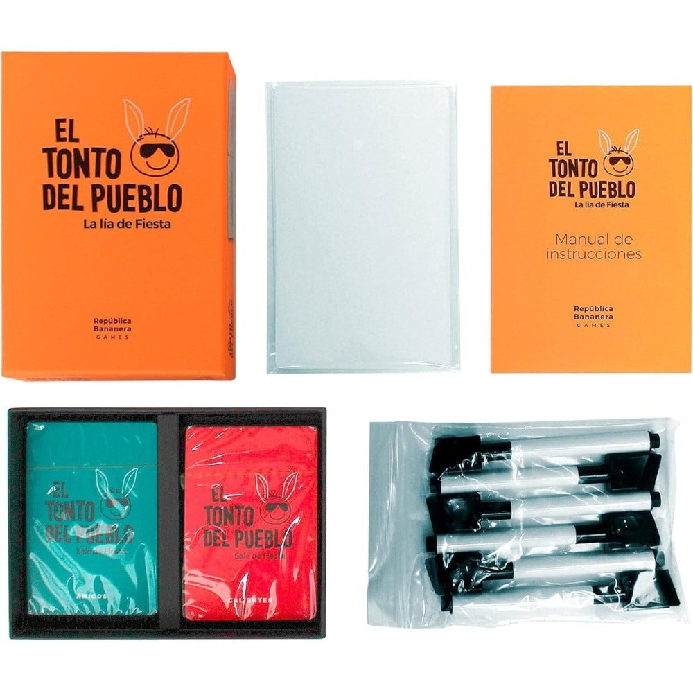 El Tonto del Pueblo Sale de Fiesta – Preguntas Calientes - Juego de Mesa de Fiesta | Cartas, Pizarras y Risas con Amigos