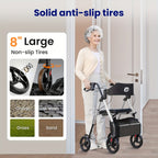 Andador rollator plegable con asiento 136.08 kg 20.32 cm | Movilidad, paseo y apoyo diario