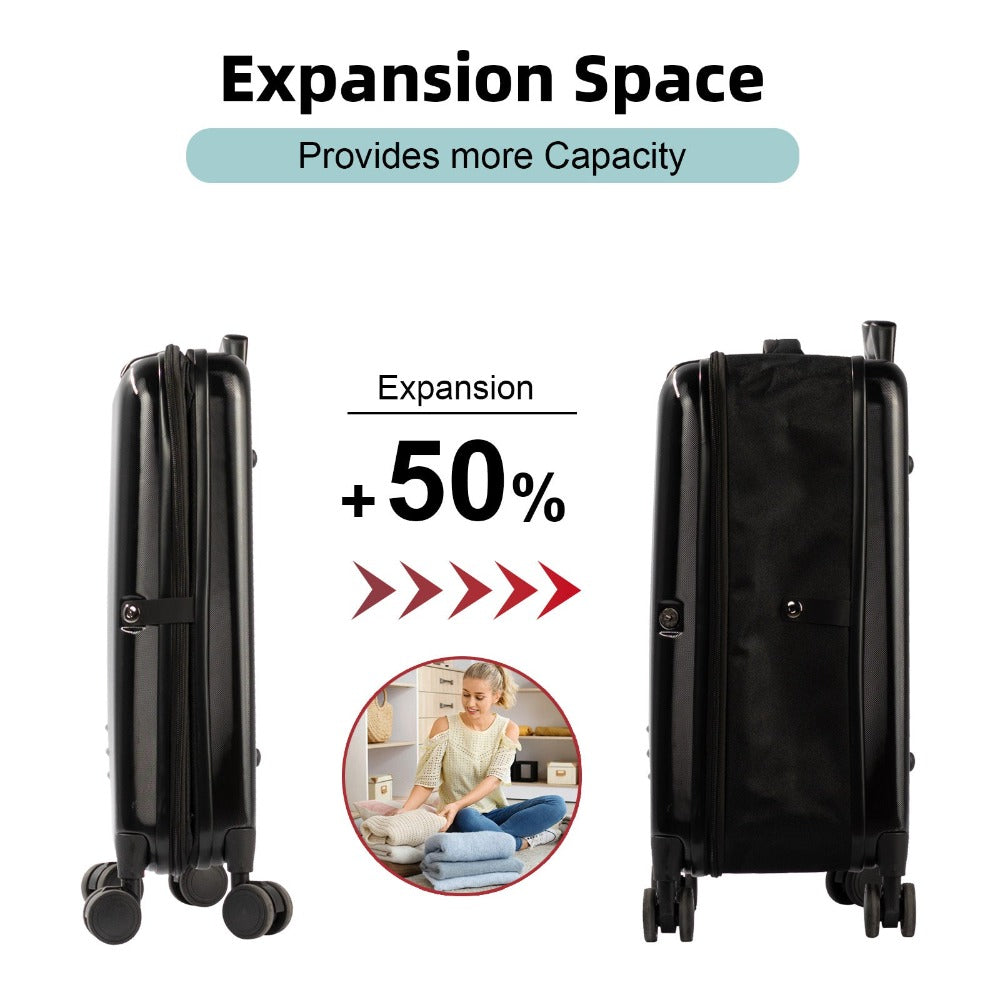 Equipaje de mano de negocios plegable de 20 pulgadas | Expandible, plegable para almacenamiento, varios colores para viajes cortos
