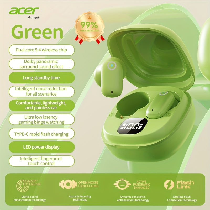 Auriculares Bluetooth | Los auriculares inalámbricos Acer OHR501 presentan un diseño semi-intrauditivo con cancelación de ruido, lo que