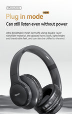 Auriculares Bluetooth | Auriculares inalámbricos supraaurales Acer Ohr559, sonido estéreo de alta fidelidad de baja frecuencia, reducción de