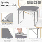 1pc Mesa de Exterior Mueble de Exterior para Camping Equipo de Senderismo Mesa de Camping Mesa Plegable Mesa de Viaje 70 X 50 X 60cm Estable Robusta Versátil Mesa Plegable de Jardín para Picnic Playa Uso de Ocio al Aire Libre Negra