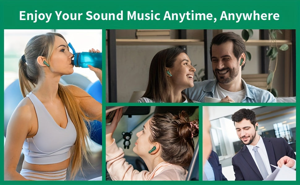 Auriculares Bluetooth | Auriculares inalámbricos 5.3 con estéreo de graves profundos, 36 horas de reproducción y estuche de carga LED, micrófonos