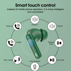 Auriculares Bluetooth | Auriculares inalámbricos 5.3 con estéreo de graves profundos, 36 horas de reproducción y estuche de carga LED, micrófonos
