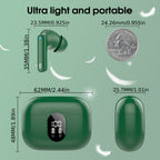 Auriculares Bluetooth | Auriculares inalámbricos 5.3 con estéreo de graves profundos, 36 horas de reproducción y estuche de carga LED, micrófonos