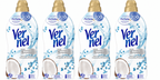 Paquete de 4 suavizantes de tela Vernel de aromaterapia para 4*60 lavados (Maldivas-Delicado, Lirio Irresistible, Té Blanco/Té) - Paquete de 4 suavizantes de tela Vernel de aromaterapia Cielo Azul para 4*55 lavados - Paquete de 4 suavizantes de tela Verne