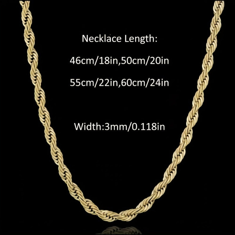 Collar de plata 925 para mujer, collar estilo cadena, collar de cadena retorcida, regalo de San Valentín, moda y fácil, regalo de luna de miel para el Día de Acción de Gracias para ella, viene con una caja de regalo de boutique