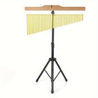 Carrillón de viento de 36 tonos con soporte, instrumento de percusión de aluminio prémium, la mejor opción de regalo, equipado con cuerda de repuesto adicional