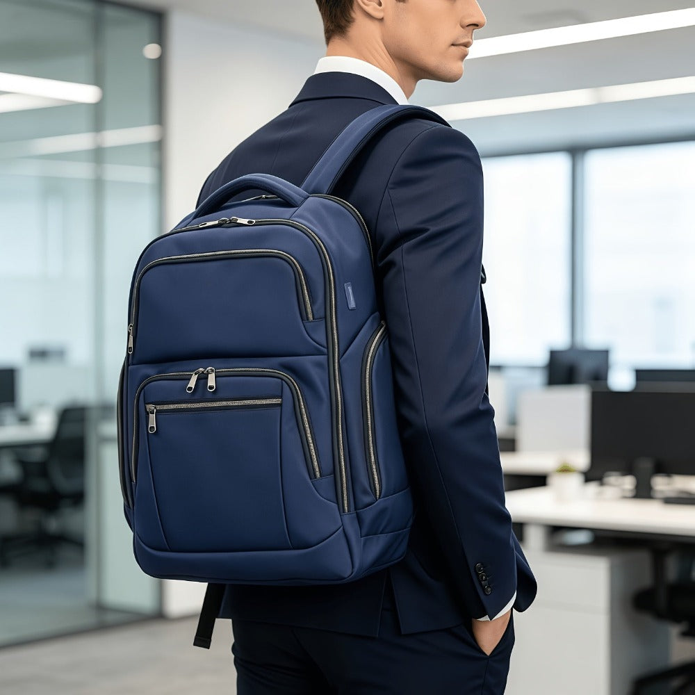 Mochila de Viaje para Laptop para Hombre, Mochila Antirrobo de Gran Capacidad con Bloqueo RFID, Mochilas de Mano Aprobadas por Aerolíneas, Bolso Resistente de Múltiples Compartimentos para Negocios, Trabajo y Universidad