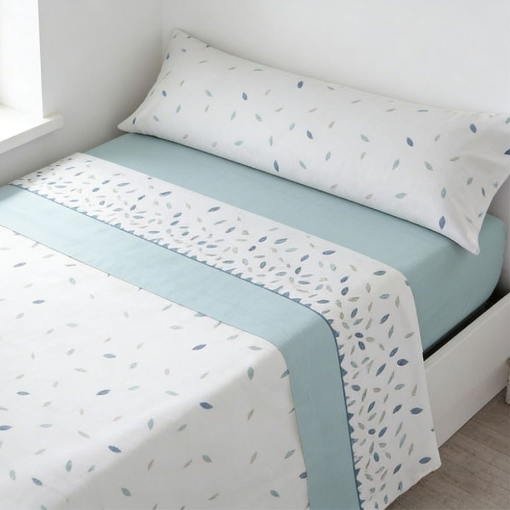 Juego de ropa de cama (Sábana ajustable, Cubrecama, Funda de almohada) | Juego de sábanas estampadas de 3 piezas | Primavera/Verano | Múltiples estilos | Tejido suave | 180cm - Múltiples tamaños disponibles