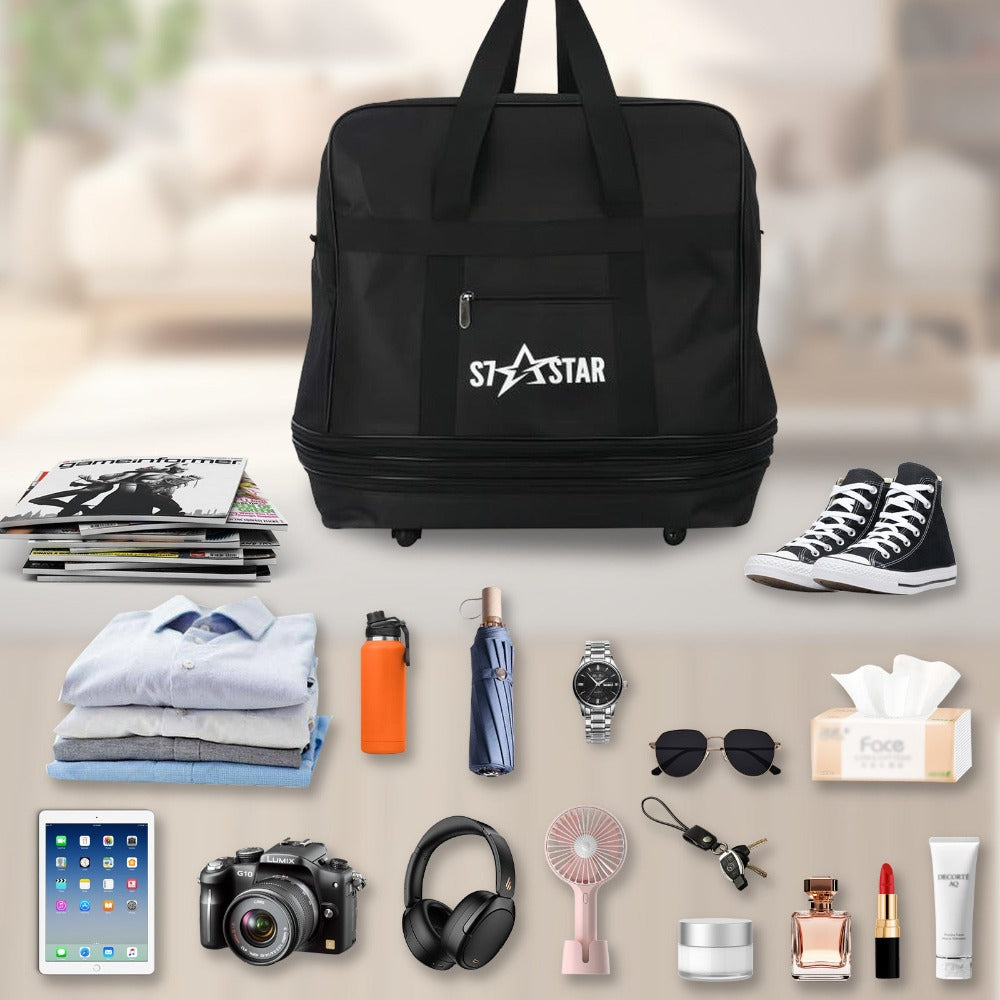 Maleta de Viaje de Tamaño Múltiple con Candado de Seguridad de Regalo | Juego de 2 Piezas (1 Maleta + 1 Candado) | Capacidades: 50L, 70L, 100L, 150L | Resistente para Trabajo, Festivales, Viajes