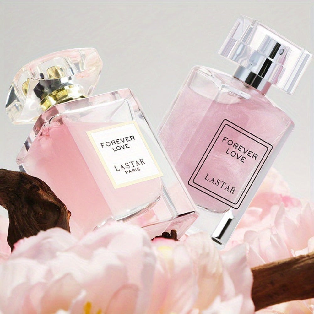 Perfume LASTAR para mujer 55 ml, notas clásicas florales y afrutadas, perfume de larga duración con rosa, jazmín, vainilla y pachulí, frasco rosa, perfume para citas para hombre y mujer, regalo de Halloween/Navidad/festivos