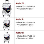 Monzana® Completo Set de 3 Maletas de Viaje Butterfly 42L 66L 98L Valijas Equipaje Mango Telescópico 4 Ruedas 360°