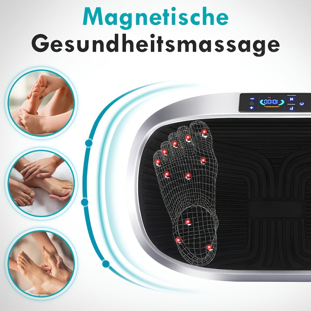 Placa de vibración inteligente con control remoto, 120 niveles de masaje electromagnético, motor silencioso, ejercicio para la pérdida de peso de todo el cuerpo, capacidad de carga máxima de 120 kg, adecuada para fitness en casa, sin batería