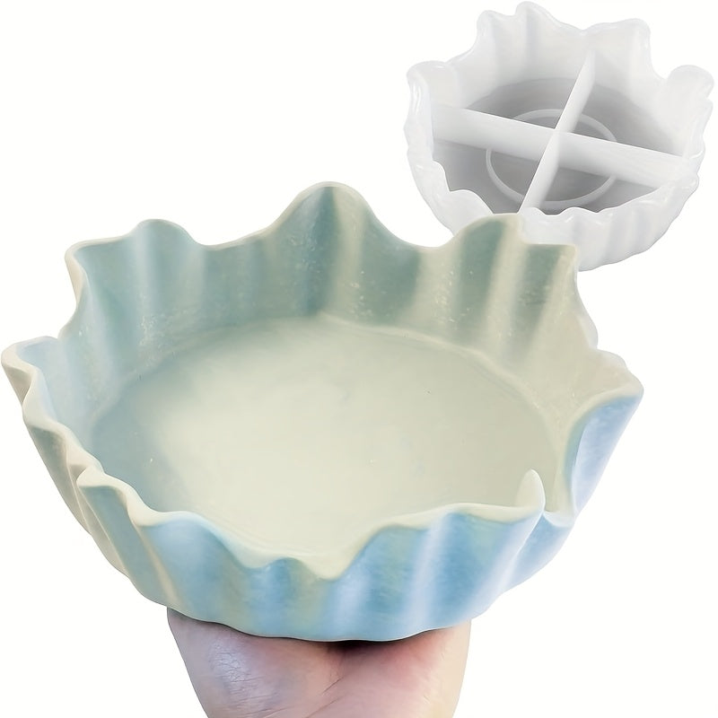 Molde de resina para bandeja asimétrica de gran tamaño - Molde de concreto de resina epoxi distintivo para almacenamiento, soporte de bandeja espacioso para candelabros, organizador inusual para joyería y maquillaje, ideal para macetas de suculentas y man