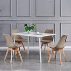 Sillas de comedor MCC Direct en juego de 4 piezas, sillas de cocina, sillas de oficina, silla de concha de diseño, "Eva" disponible en 7 colores de moda