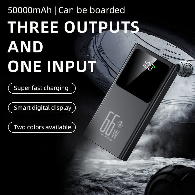 Power bank para carga durante viajes y uso diario | 50000mAh y 66W