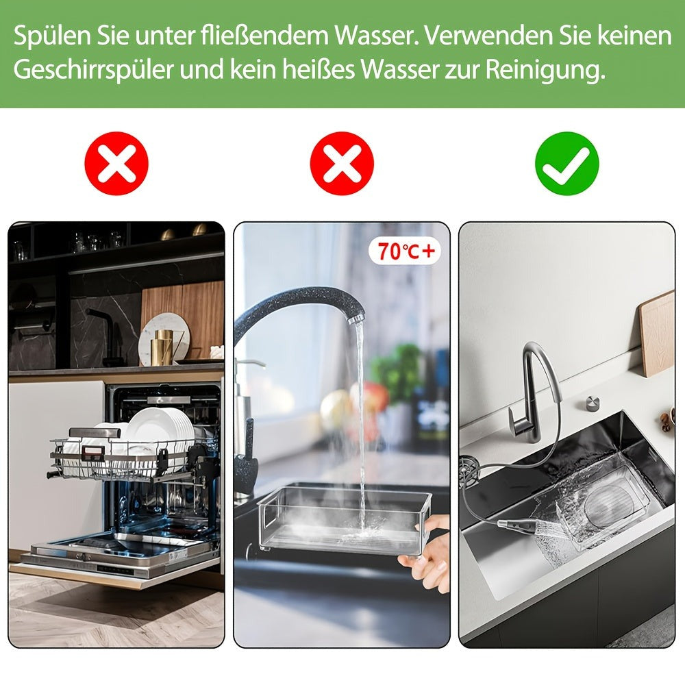 10 Cajas de Almacenamiento para Refrigerador, 10 Botes de Basura Transparentes de Plástico, Ideales para Organizar Neveras, Congeladores, Armarios de Cocina y Habitaciones de Alimentos, Cajas de Almacenamiento Transparentes